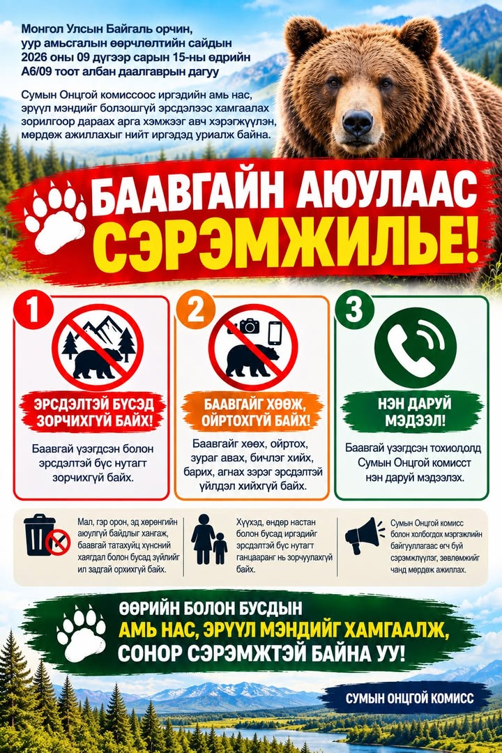 Монгол Улсын Байгаль орчин, уур амьсгалын өөрчлөлтийн сайдын 2026 оны 09 дүгээр сарын 15-ны өдрийн А